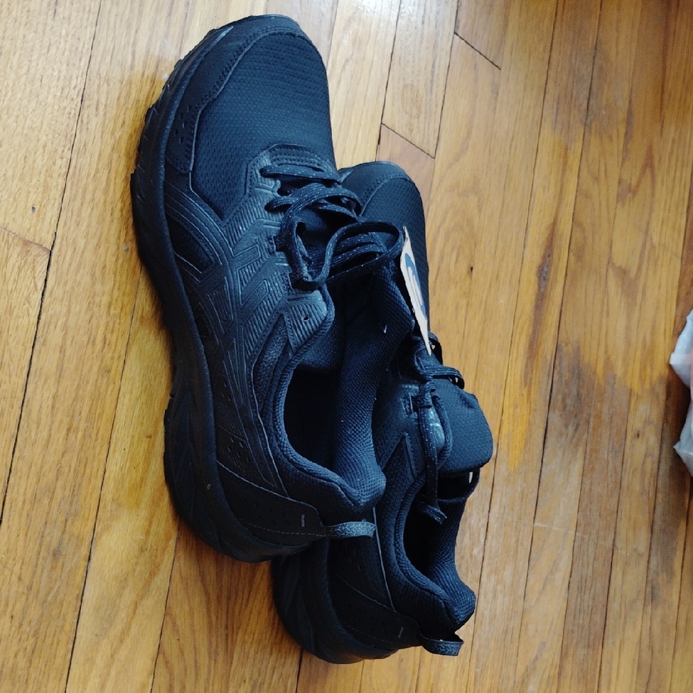 Asics Venture 10 Gel running Shoes size 11 Blk on Blk on Blk